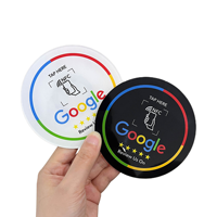 Autocollant NFC personnalisé pour avis Google, code QR, panneau NFC sans contact, plaque NFC pour avis Google sur les réseaux sociaux, support de menu NFC pour restaurant