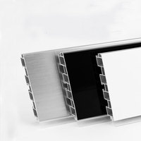 アルミホイル付きキッチンキャビネットPVCスカート、プラスチック脚付きPVCキッチン台座