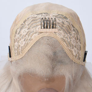 Yeni Ong beyaz altın kıvırcık saç sentetik dantel peruk 13x3 vücut dalga tarzı 150% yoğunluk açık kahverengi dantel çok rol yapma SM9224M - Product Image 4