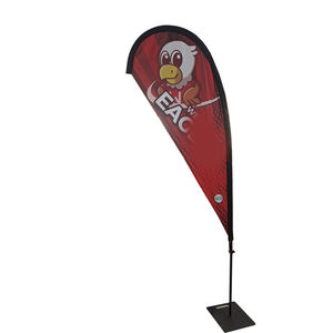 עמיד למים דגל ריבועי דגל חוף מרובעים, עיצוב פרסום טסים דיגיטלי בד נוצה דגל רוח קידום - Product Image 3