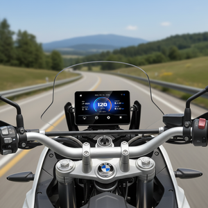 Navigateur <span class=keywords><strong>GPS</strong></span> pour moto 6,2'' B MW Carplay avec écran tactile, CarPlay Android Auto, WiFi, IP67, étanche, <span class=keywords><strong>support</strong></span> magnétique - Product Image 1