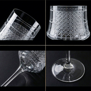 Ensemble <span class=keywords><strong>de</strong></span> verrerie gravée : <span class=keywords><strong>Carafe</strong></span>, verres à <span class=keywords><strong>vin</strong></span> et à whisky, design géométrique moderne pour <span class=keywords><strong>vin</strong></span>, eau et spiritueux - Product Image 4