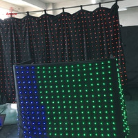 Rideau vidéo LED RGB P10 personnalisable, lumières de projection, contrôle DMX512, IP65, intensité variable, tension universelle pour cabine DJ, scène, mur