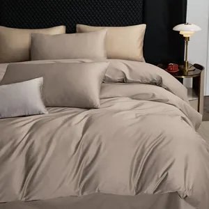 Juego <span class=keywords><strong>de</strong></span> Funda Nórdica <span class=keywords><strong>de</strong></span> Lujo <span class=keywords><strong>de</strong></span> Algodón <span class=keywords><strong>de</strong></span> Fibra Larga, Incluye Funda Nórdica y Fundas <span class=keywords><strong>de</strong></span> Almohada, Estilo Simple, Suave y Transpirable, para Todas las Temporadas - Product Image 4