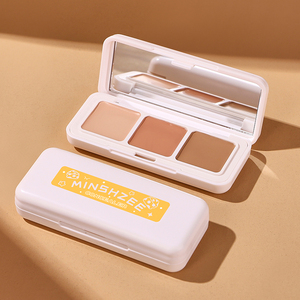 Venta al por mayor OEM/ODM Servicio MINSHZEE Cremoso 3-Color Manchas <span class=keywords><strong>de</strong></span> acné Marcas Toda la piel Uso diario <span class=keywords><strong>Corrector</strong></span> Paleta Maquillaje Colores - Product Image 2