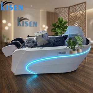 KISEN Sillón de Masaje Multifuncional para Terapia Capilar con Circulación de Agua, Revestimiento de Cuero Resistente al Desgaste, Ideal para Spa Capilar (Requiere Fontanería) - Product Image 1