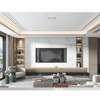 Console TV moderne minimaliste et écologique - Meuble TV fin en aluminium et centre de divertissement mural pour la maison