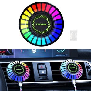 Car <b>LED</b> Ambient <b>Light</b> Round Air Vent RGB Color Changing App Control Multicolor Music <b>Lights</b> - Product Image 4