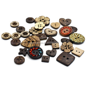 Wooden <strong>Buttons</strong> <strong>Mixed</strong> <strong>Colors</strong> Coconut Shell Wood Handmade Ornament <strong>Buttons</strong> for Sewing <strong>Decorations</strong> DIY - Product Image 4