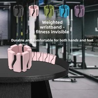 Gelang Pemberat Pergelangan Tangan dan Kaki Silikon yang Dapat Disesuaikan, Magnetik, Tahan Air untuk Kebugaran di Rumah, Gym, Yoga, Pilates, dan Latihan