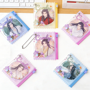 Porte-cartes transparent en PVC imprimé motif bonbons avec fermeture éclair, étui pour badges, pochette porte-clés pour cartes photo, objets de collection et voyages - Product Image 2