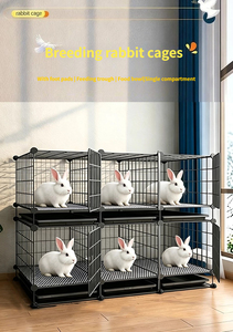<span class=keywords><strong>Cage</strong></span> d'élevage extra-large pour lapins domestiques <span class=keywords><strong>avec</strong></span> un espace intérieur spacieux, super grande clôture extérieure pour lapins - Product Image 6