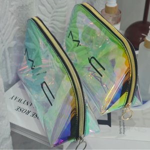 Sac cosmétique holographique en TPU imperméable de grande capacité de haute qualité, sac à couture - Product Image 6