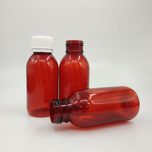 Offre Spéciale 100ml en plastique ambre toux sirop bouteille vide médical ovale conception avec bouchon à vis pour liquide pour usage médical - Product Image 6