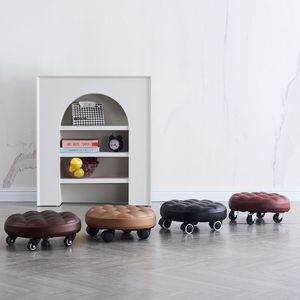 Tabouret roulant rond avec roulettes pour enfants et adultes, plusieurs options de couleurs pour usage domestique - Product Image 4