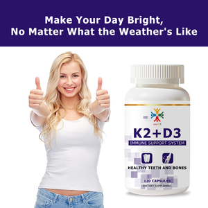 Capsules de Vitamine K2 + D3 en Gros – Formule Double Action pour Soutenir la Fonction Immunitaire et la Santé Osseuse - Product Image 3