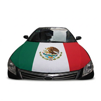 Drapeau mexicain pour capot de voiture, style fanion, imperméable, en polyester élastique, pour décoration extérieure, vente en gros