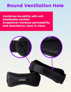 Rodillera Ajustable con Logotipo Personalizado, <span class=keywords><strong>Soporte</strong></span> <span class=keywords><strong>de</strong></span> Goma para la Rótula, <span class=keywords><strong>Banda</strong></span> Rotuliana para Baloncesto, Atletismo, Senderismo, Voleibol - Product Image 4