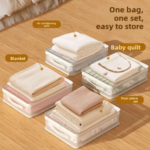 Sac <span class=keywords><strong>de</strong></span> <span class=keywords><strong>rangement</strong></span> respirant et anti-poussière <span class=keywords><strong>pour</strong></span> la maison, draps, <span class=keywords><strong>housse</strong></span> <span class=keywords><strong>de</strong></span> <span class=keywords><strong>couette</strong></span>, ensemble <span class=keywords><strong>de</strong></span> 4 pièces, organisateur <span class=keywords><strong>de</strong></span> garde-robe, anti-moisissure, personnalisable, vente en gros - Product Image 4