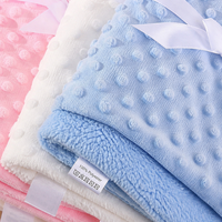 Couverture Bébé Aodu en Minky à Pois et Sherpa Double Face Douce et Confortable pour Nouveau-né, Enfant, Berceau, Poussette, Langes – Vente en Gros Direct Usine