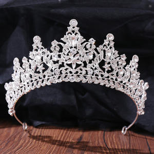 Tocado de boda de aleación de moda cristal Rhinestone nupcial diadema Tiara corona <span class=keywords><strong>para</strong></span> mujeres <span class=keywords><strong>para</strong></span> aniversarios y compromisos - Product Image 1