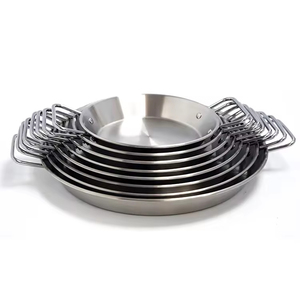 Sartén Redonda <span class=keywords><strong>para</strong></span> Cocina al Aire Libre, Sartén <span class=keywords><strong>para</strong></span> Freír, Parrilla Española <span class=keywords><strong>para</strong></span> Mariscos, Sartén <span class=keywords><strong>para</strong></span> <span class=keywords><strong>Paella</strong></span> de Acero Inoxidable - Product Image 1