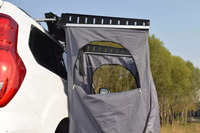 Tente de camping portable tout-terrain 600D Oxford pour voiture 4x4, grande tente de douche et toilettes en aluminium à ouverture facile