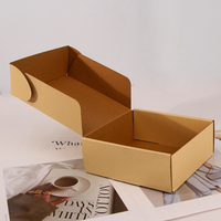 Boîte d'emballage en carton kraft avec logo imprimé personnalisé, boîte en carton ondulé réutilisable, expédition de courrier, boîtes en papier avec logo personnalisé