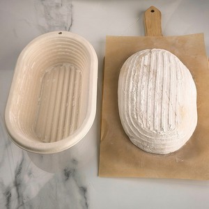 Panier à levain ovale en papier biodégradable en pulpe naturelle <span class=keywords><strong>pour</strong></span> la cuisson du <span class=keywords><strong>pain</strong></span> au levain, outils de pâtisserie domestiques - Product Image 6