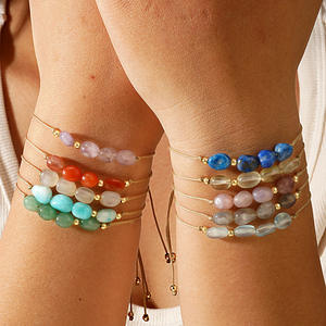 Shopping per gioielli Online bracciali con <span class=keywords><strong>perline</strong></span> in pietra naturale coloratissima pietra preziosa di cristallo curativo gioielli di moda per le donne set - Product Image 3