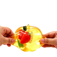Grand jouet squishy pomme à remontée lente, jouet à presser en forme de fruit, balle anti-stress, jouet sensoriel anti-anxiété, jouet alimentaire ludique
