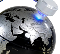 Globo Terráqueo de Levitación Magnética de 20 cm, Base Combinada de Metal y PVC, Decoración de Escritorio de Oficina, Globo Terráqueo con Mapa del Mundo para la Enseñanza de Geografía para Estudiantes