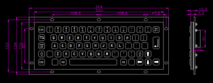 Quiosco de la industria del metal personalizado IP65 estacionamiento público al aire libre impermeable antidisturbios teclado de acero inoxidable - Product Image 5