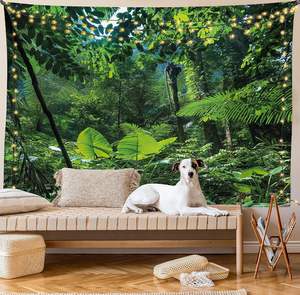 Tappezzeria Personalizzata Intrecciata e Stampata con Motivi Vegetali, Formato King Size, Giungla Verde, Natura Intatta, Preoccupazioni Ambientali, <span class=keywords><strong>Flora</strong></span> e <span class=keywords><strong>Fauna</strong></span> - Product Image 6