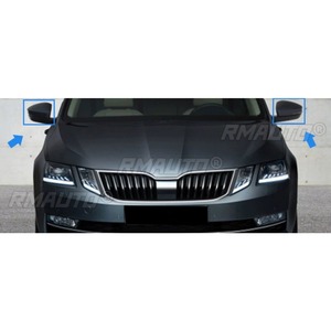 Coques de protection pour rétroviseurs latéraux de voiture, capuchons de rétroviseurs pour Skoda Octavia 2015-2017, kit carrosserie, accessoires auto - Product Image 3