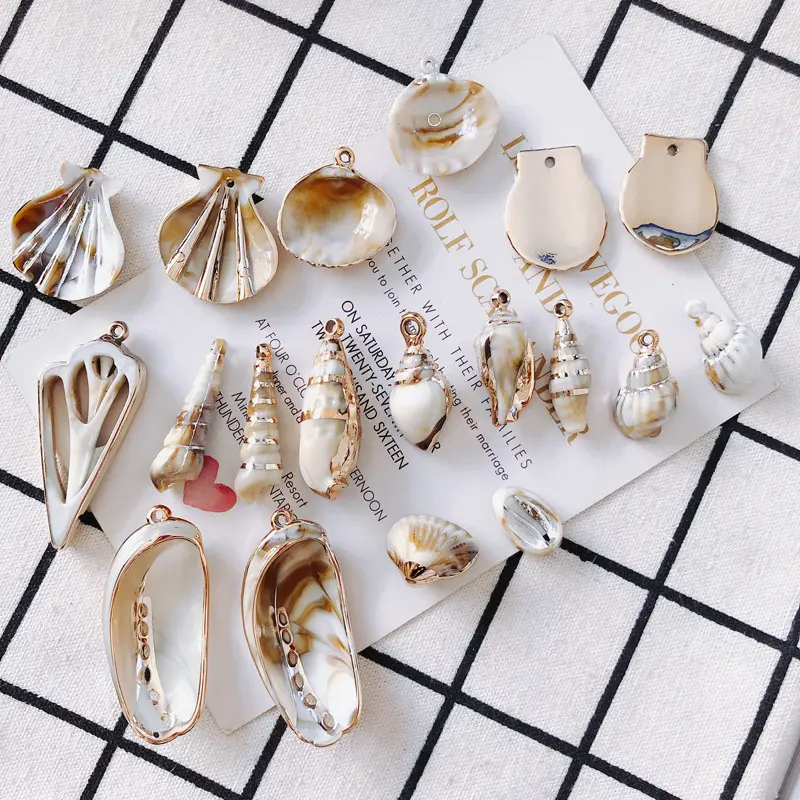 Boucles d'oreilles pour femmes Bracelet Collier Coquillage conque Pendentif Charms Handmade DIY Jewelry Making Accessories