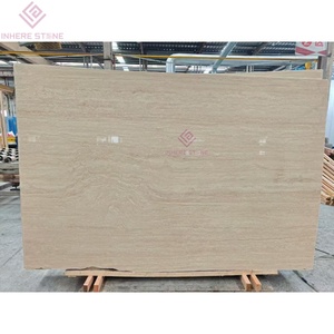 Sang trọng màu be travertine thiên nhiên đá gạo trắng <span class=keywords><strong>slab</strong></span> bán lẻ hiển thị đứng trung tính trang trí nội thất - Product Image 3