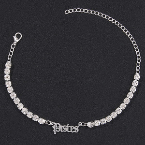 Tobillera de cadena de tenis con diamantes para mujer, pulsera personalizada de acero inoxidable con 12 signos del zodiaco, SC <span class=keywords><strong>2022</strong></span> - Product Image 4
