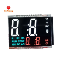 LCD Segmen Transmisi Penuh Negatif VA 8-Digit, Kaca Metal-Pin, Tampilan Posisi Jam 12, 5.0V SML08234