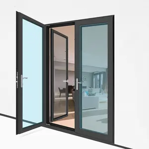 aluminum profile swing doors watertight security screen aluminium mosquito net door