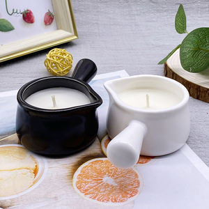 Nouveau Design TC21 Pot à bougie en céramique avec bec et poignée Huile essentielle <span class=keywords><strong>de</strong></span> bougie parfumée pour le massage <span class=keywords><strong>de</strong></span> yoga pour <span class=keywords><strong>les</strong></span> vacances - Product Image 1