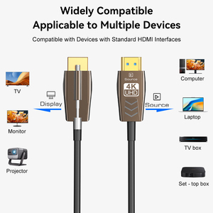 Cable <span class=keywords><strong>HDMI</strong></span> <span class=keywords><strong>2.0</strong></span> de Fibra Óptica Chapado en Oro, HD 4K 2K 120Hz TJ-A402, OEM ODM, 3D, 5M 10M <span class=keywords><strong>15M</strong></span> 50M 100M - Product Image 3