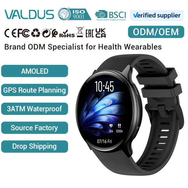 VALDUS 2026 ODM/OEM Health Monitoring Fitness Low MOQ Tracker Smart Watches Amoled Screen Men'S Gps Outdoor VG53 PRO Smart Watch