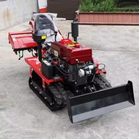 Traktor Crawler KUUGAO Baru untuk Dijual, Dilengkapi Hydraulic Hammer, Quick Hitch, Tiller Cultivator, Mini Rotary Tiller, Mesin Pertanian 25/35HP Gear