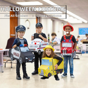 Déguisement pour enfants : Véhicules de chantier, Voiture de police, <span class=keywords><strong>Ambulance</strong></span>, Combinaison de pompier pour la maternelle et les spectacles sur <span class=keywords><strong>le</strong></span> thème des métiers - Product Image 2