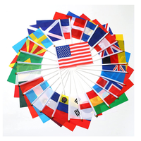 Drapeau de voiture personnalisé en polyester avec drapeau national américain et mât en PP avec support à ventouse – Ensemble de drapeaux pour événements extérieurs
