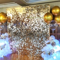 Fond de scène de mariage Toile de fond à paillettes Panneau mural à paillettes pour décoration extérieure de mariage