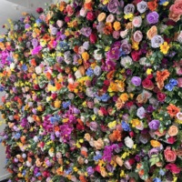 SPR Nouvelle Murale Florale Décorative Enroulable, Grande Murale Florale Géante en Tissu de Soie Artificielle pour Mariage et Fête