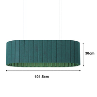 Grande suspension acoustique industrielle longue avec abat-jour en feutre PET LED blanc chaud pour la maison, le bureau et l'usage commercial