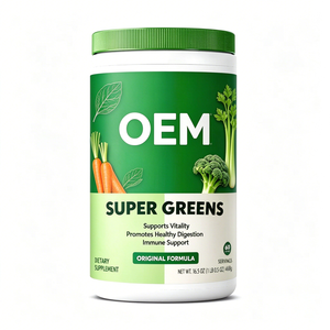 OEM ODM Greens Powder Wheat <b>Grass</b> Spirulina Chlorella Probiotics GMP HACCP ISO Halal BRC 60 Servings - Product Image 1